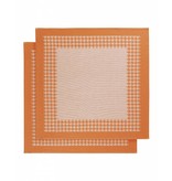 De Witte Lietaer theedoek Pied de Poule orange