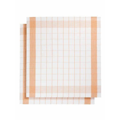 De Witte Lietaer theedoek mixte halflinnen orange
