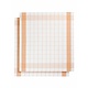 theedoek mixte halflinnen orange