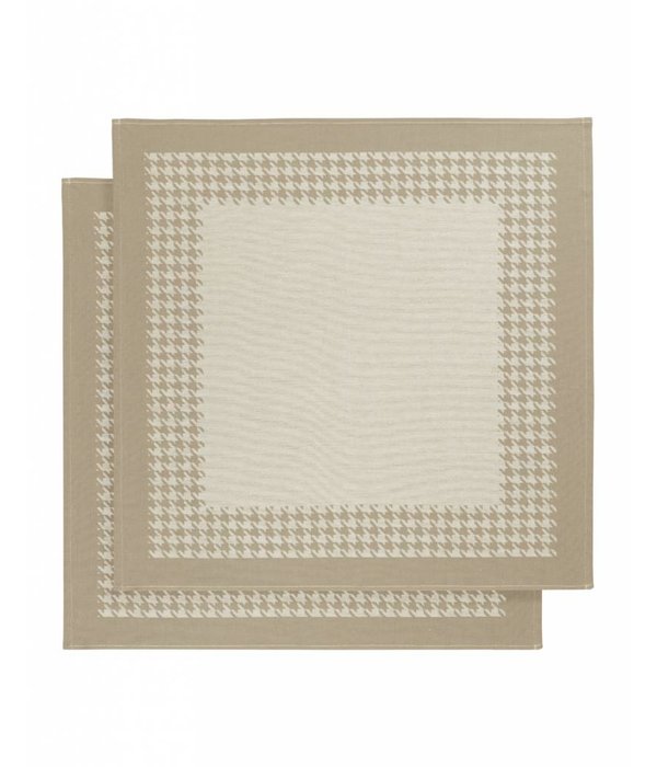 De Witte Lietaer theedoek Pied de Poule sand (moonlight)