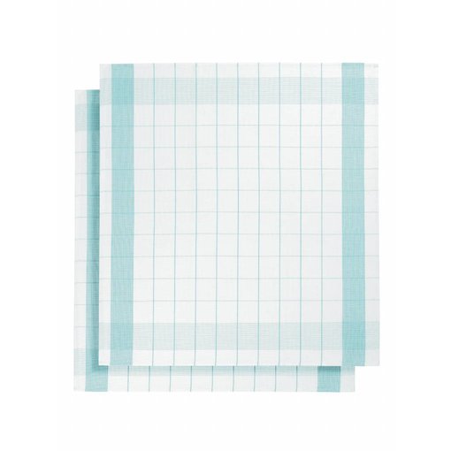 De Witte Lietaer theedoek mixte halflinnen aqua