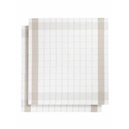 De Witte Lietaer theedoek mixte halflinnen taupe / sand (moonlight)