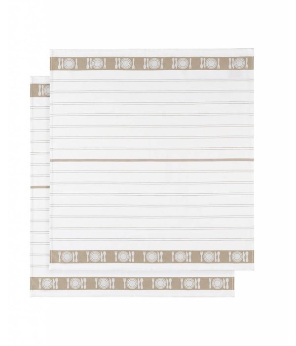 De Witte Lietaer theedoek BML taupe / sand (moonlight)