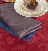 Le Jacquard Français rood tafellaken Tivoli velvet, 100% gekamd linnen