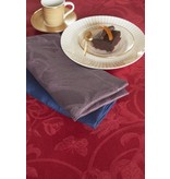 Le Jacquard Français rood tafellaken Tivoli velvet, 100% gekamd linnen