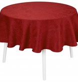 Le Jacquard Français rood tafellaken Tivoli velvet, 100% gekamd linnen