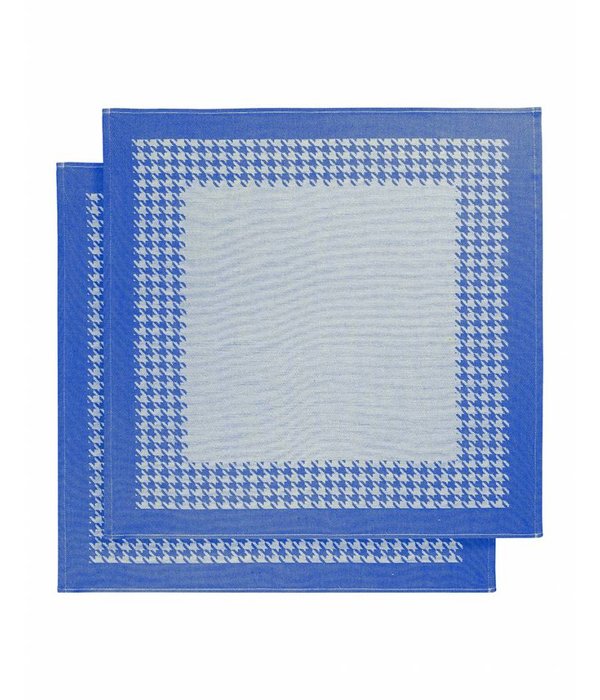 De Witte Lietaer theedoek Pied de Poule blue