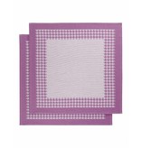 De Witte Lietaer theedoek Pied de Poule fuchsia (aubergine)