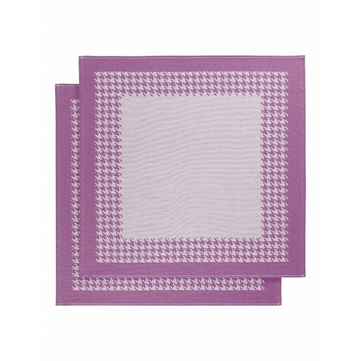 De Witte Lietaer droogdoek Pied de Poule fuchsia (aubergine)