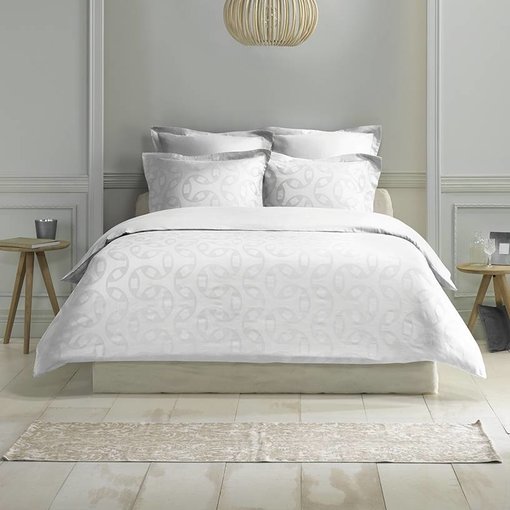 De Witte Lietaer dekbedovertrekset Motion white 220 TC  140x220 cm