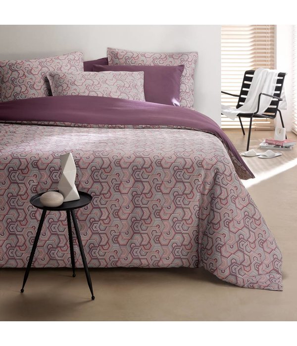 De Witte Lietaer roze dekbedovertrekset Flux 200TC, 140x220 cm