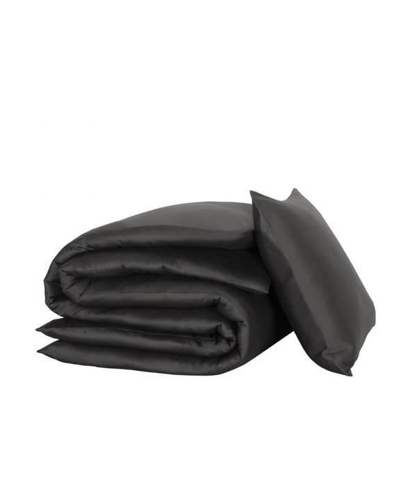De Witte Lietaer dekbedovertrekset Olivia (uni) ebony 200 TC