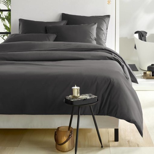 De Witte Lietaer dekbedovertrekset Olivia (uni) ebony 200 TC, vanaf