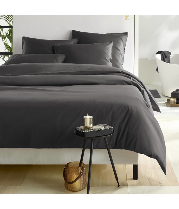 De Witte Lietaer dekbedovertrekset Olivia (uni) ebony 200 TC