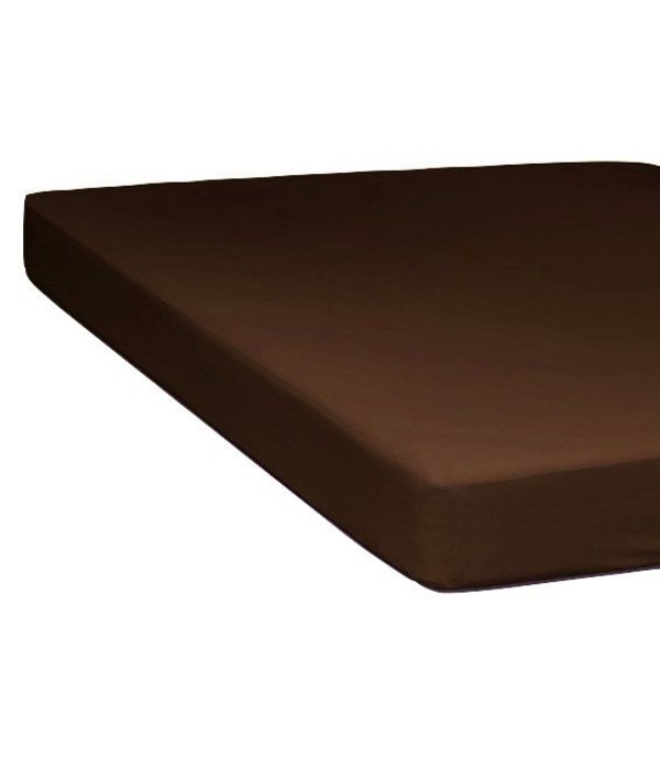 Liens Linnen Hoeslaken chocolate 300TC tot 20 cm hoog