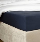 De Witte Lietaer hoeslaken percale katoen Bumblebee marine ink, matras tot 20 cm hoog