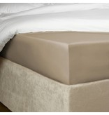 De Witte Lietaer hoeslaken percale katoen Bumblebee vision taupe,  matras tot 20 cm hoog