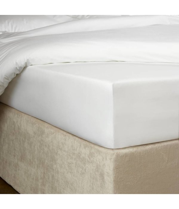 De Witte Lietaer hoeslaken percale katoen Bumblebee white, matras tot 20 cm hoog