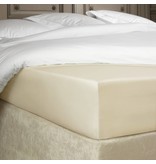 De Witte Lietaer hoeslaken percale katoen Bumblebee beige sand, matras tot 30 cm hoog