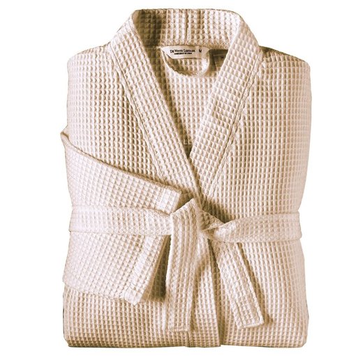De Witte Lietaer badjas wafelstructuur Abeja taupe (sable)