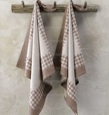 De Witte Lietaer theedoek Pied de Poule champignon (ash)