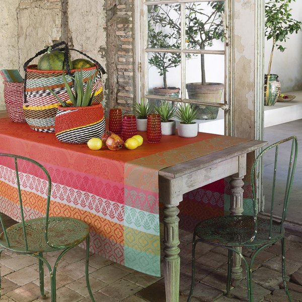 gecoat tafellinnen Bastide red pepper