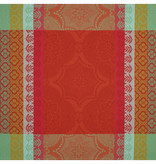 Le Jacquard Français Bastide red pepper, gecoat tafellinnen
