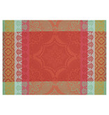 Le Jacquard Français Bastide red pepper, gecoat tafellinnen