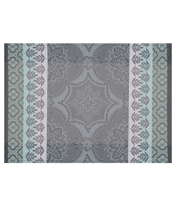 Le Jacquard Français Bastide grey, gecoat tafellinnen