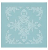 Le Jacquard Français gecoat tafellinnen Syracuse aqua