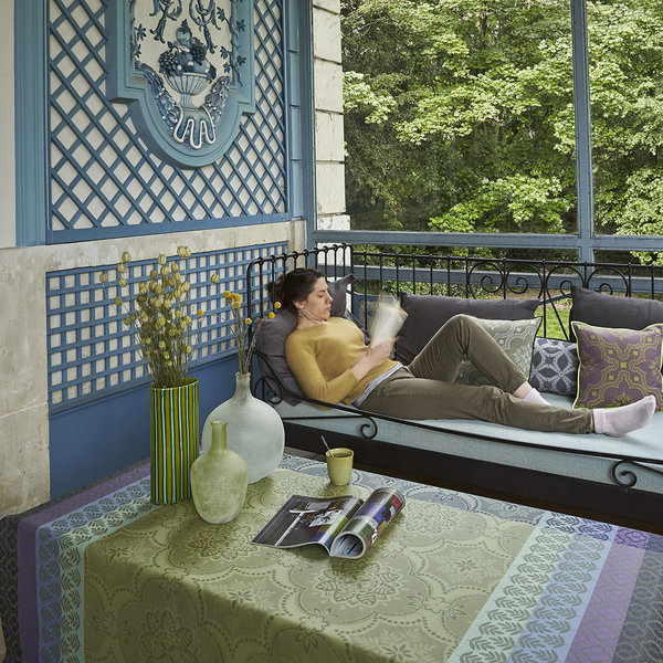 gecoat tafellinnen Bastide olive