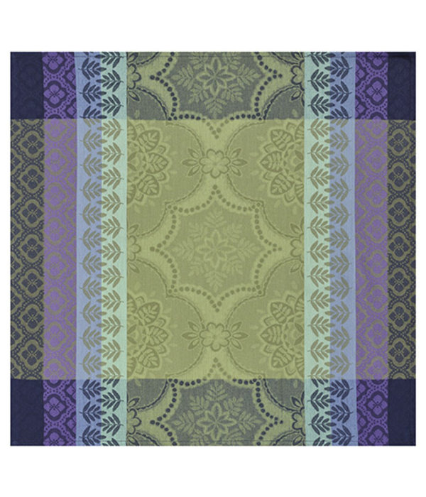 Le Jacquard Français Bastide olive, gecoat tafellinnen