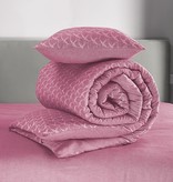 De Witte Lietaer roze flanellen dekbedovertrekset Birds Lilac luxe jacquard  geweven