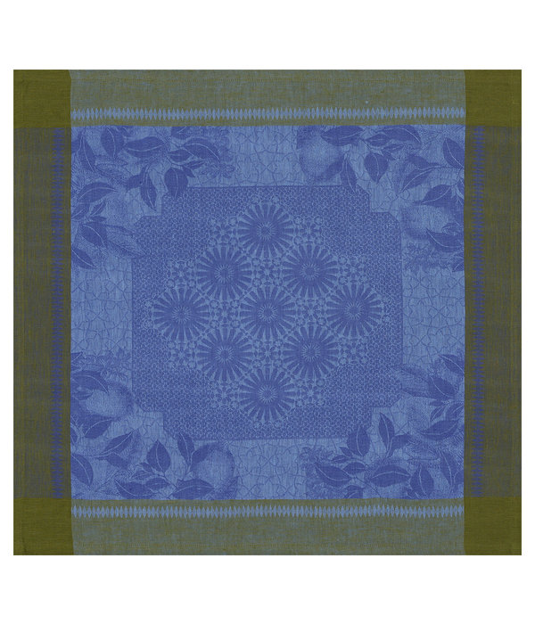 Le Jacquard Français blauw tafellinnen Jardin d'Orient blue 175x250 cm