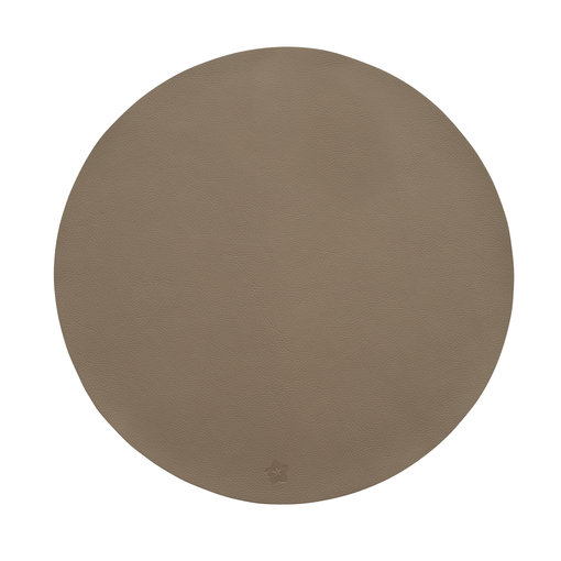 Pichler Jazz taupe lederlook ronde placemats