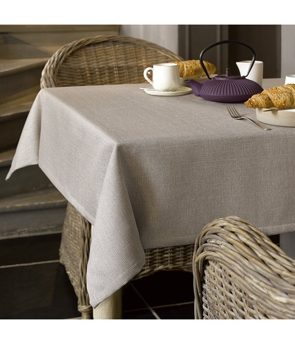De Witte Lietaer tafellaken Gibson taupe