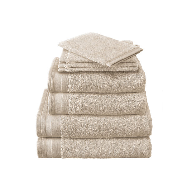 NatureMark 8-Pack Handdoeken, 50 x 100 cm, 100% Katoen, Rood