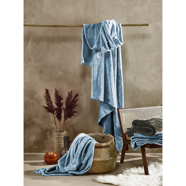 fleece plaid licht blauw (arctic) Cosy