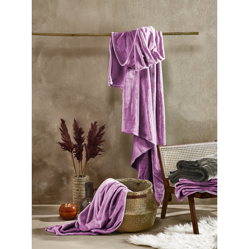 De Witte Lietaer Cosy plaid smokey grape