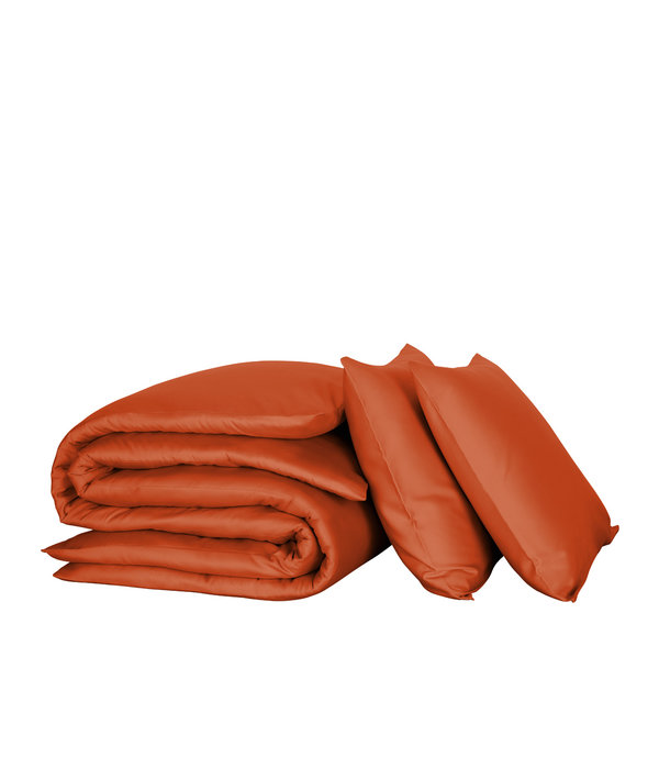 De Witte Lietaer dekbedovertrekset Olivia (uni) rooibos 200 TC