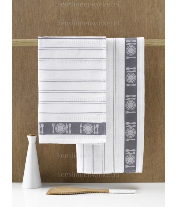 De Witte Lietaer theedoek BML grey