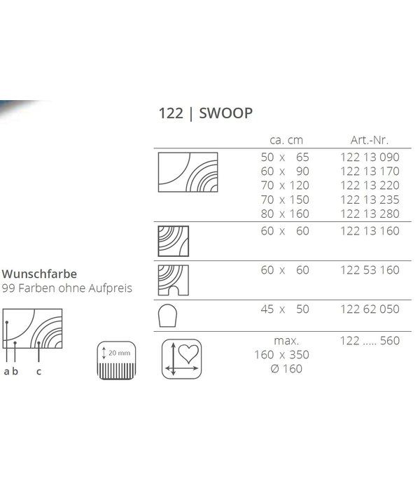 Rhomtuft Swoop badmatten