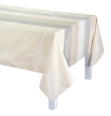 Le Jacquard Français gecoat tafellinnen Fleurs Gourmandes chalk