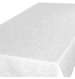 Le Jacquard Français wit damast tafellinnen Tivoli blanc,  100% gekamd linnen