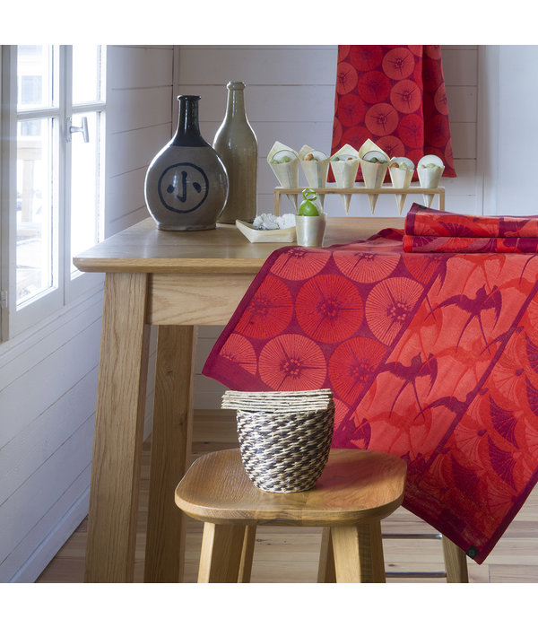 Le Jacquard Français Yukata red / torii theedoek