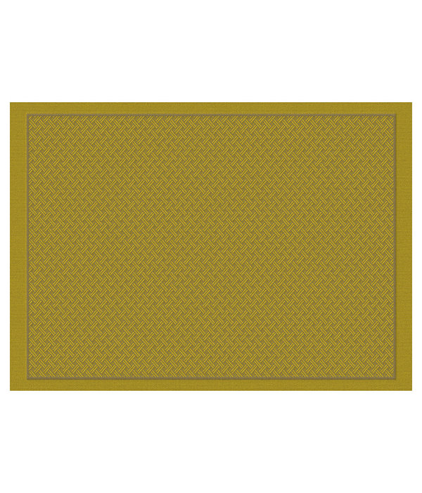 Le Jacquard Français mosterd geel gecoat tafellinnen Osmose pollen