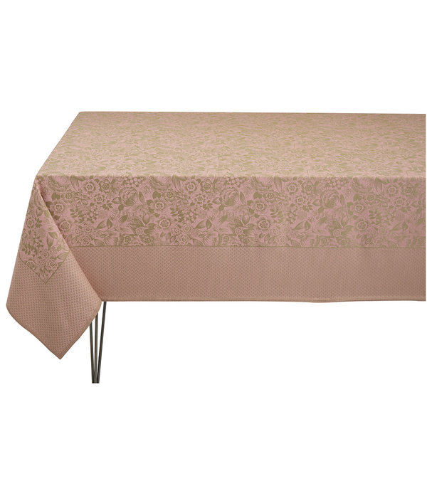 Le Jacquard Français gecoat tafellinnen Osmose aspen / trémière