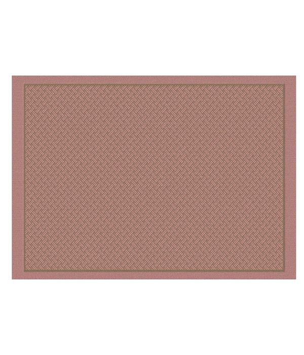 Le Jacquard Français gecoat tafellinnen Osmose aspen / trémière