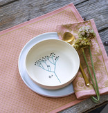 Le Jacquard Français gecoat tafellinnen Osmose aspen / trémière