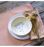 Le Jacquard Français gecoat tafellinnen Osmose aspen / trémière